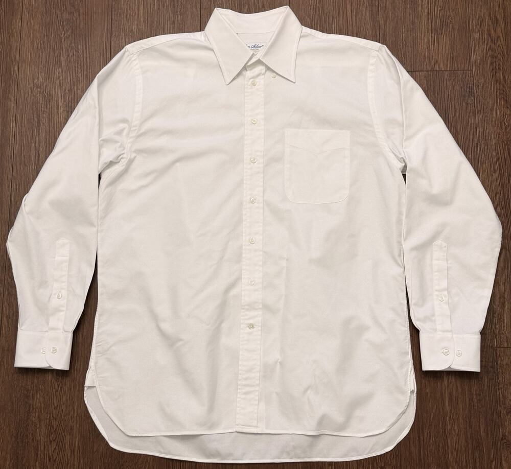 Ben Silver Charleston Fine Shirtings Mens White Shirt 16.5/35 Western Style
